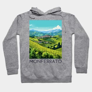 A Pop Art Travel Print of Monferrato - Italy Hoodie